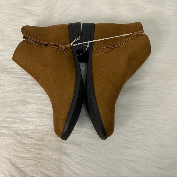 Faux Suede Ankle Boots with Zipper - Picture 4 of 7